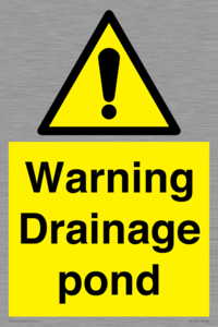 Warning Drainage pond